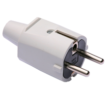 STEKKER PVC 2POL+A 10-16A WIT