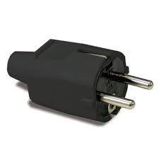STEKKER PVC 2POL+A 10-16A ZWART