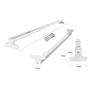 Montagebalk Click LED T8 2x60cm LED Buis